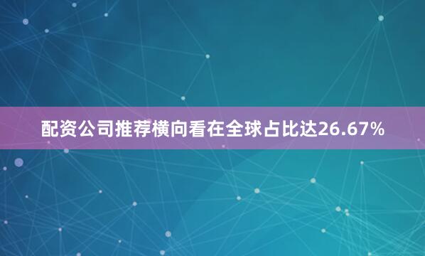 配资公司推荐横向看在全球占比达26.67%